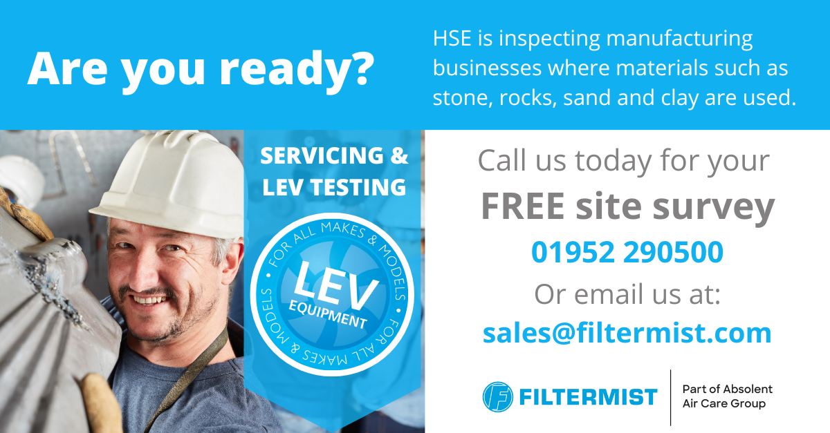 Free site survey for manufacturers using silica based products